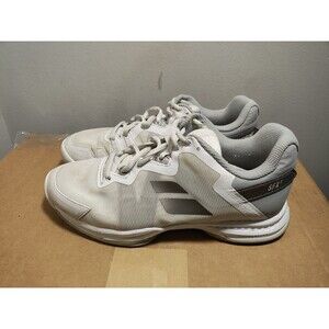 Babolat Women's SFX3 All Court Preowned White Gray Tennis Shoes Sneaker Size 8.5